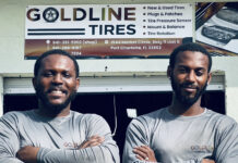 The Facey Brothers at Goldline Tires were awarded the "2023 Best Used Tire Shop in Charlotte County"