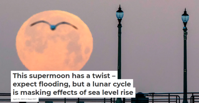 This April full moon is known as the pink moon because it heralds the arrival of spring flowers. Mark Rightmire/MediaNews Group/Orange County Register via Getty Images