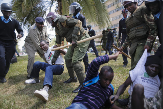 A protest against security measures in Nairobi. EPA:Dai Kurokawa