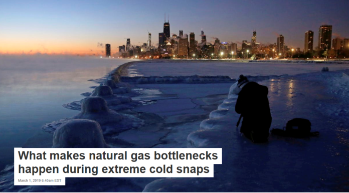 What makes natural gas bottlenecks happen during extreme cold snaps