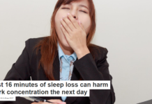 Just 16 minutes of sleep loss can harm work concentration the next day