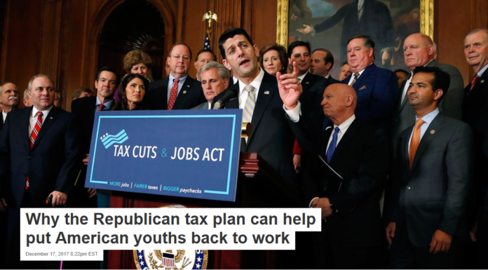 Why the Republican tax plan can help put American youths back to work