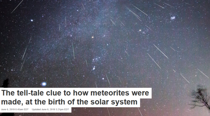 The tell-tale clue to how meteorites were made, at the birth of the solar system