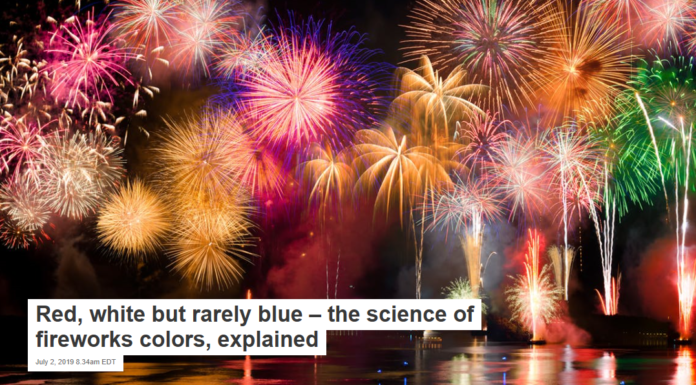 Red, white but rarely blue – the science of fireworks colors, explained