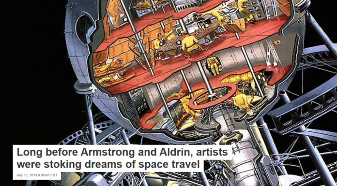 Long before Armstrong and Aldrin, artists were stoking dreams of space travel