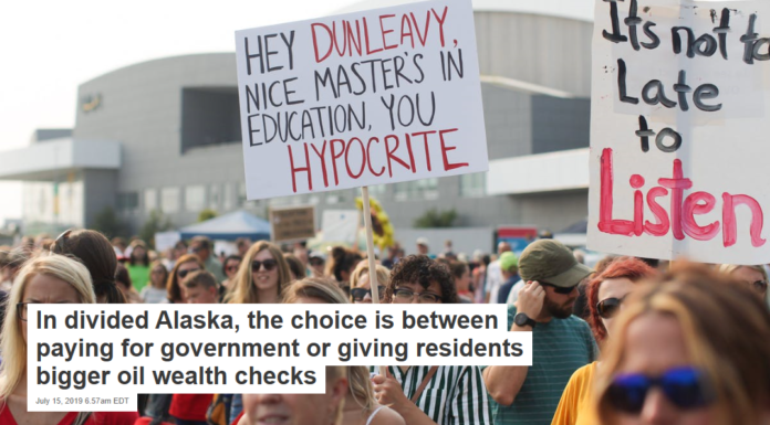 In divided Alaska, the choice is between paying for government or giving residents bigger oil wealth checks