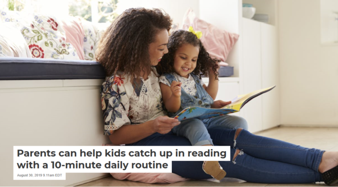 Parents can help kids catch up in reading with a 10-minute daily routine