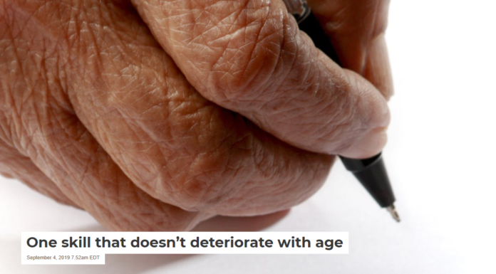 One skill that doesn’t deteriorate with age