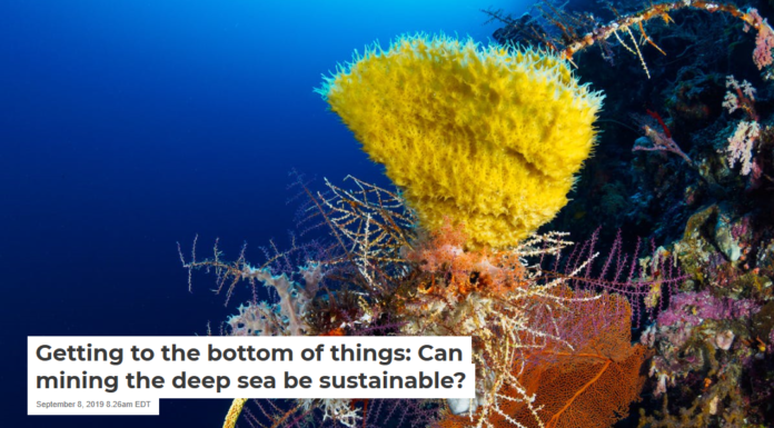 Getting to the bottom of things: Can mining the deep sea be sustainable?