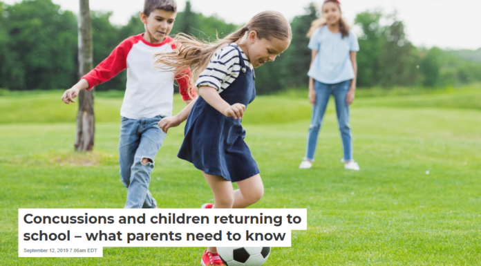 Concussions and children returning to school – what parents need to know