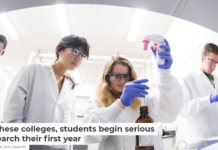 At these colleges, students begin serious research their first year