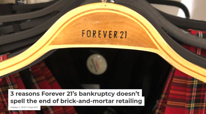 3 reasons Forever 21’s bankruptcy doesn’t spell the end of brick-and-mortar retailing