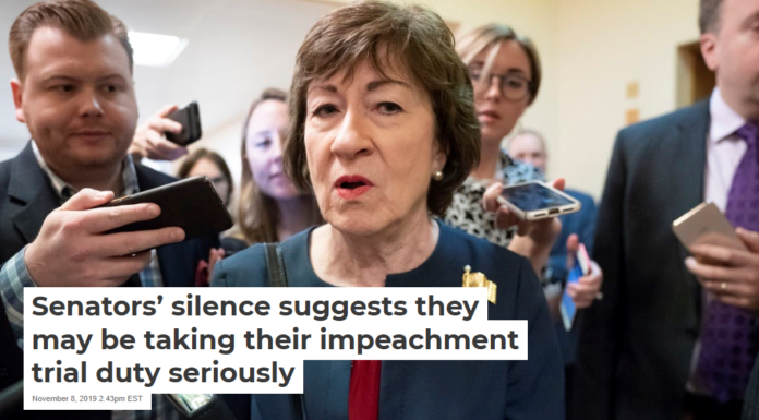 Senators’ silence suggests they may be taking their impeachment trial duty seriously