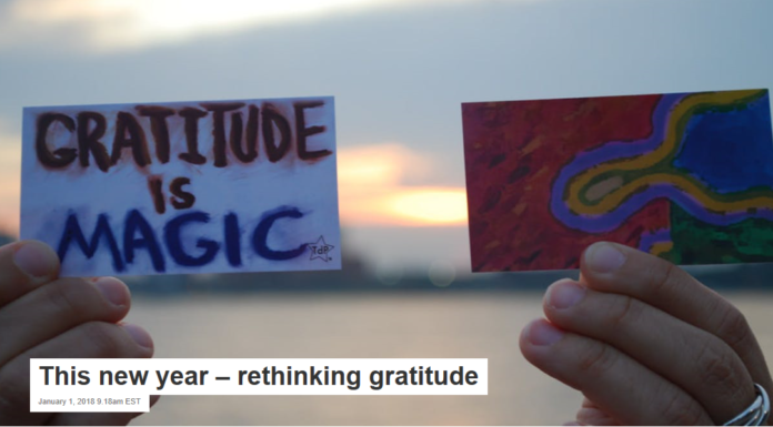 This new year — rethinking gratitude