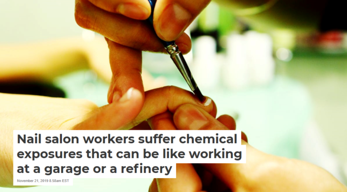 Nail salon workers suffer chemical exposures that can be like working at a garage or a refinery