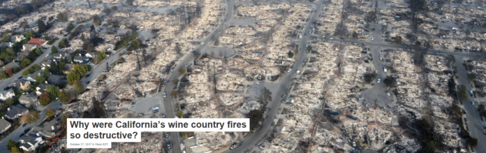 Burned area in Santa Rosa, California, Oct. 11, 2017. US Department of Defense