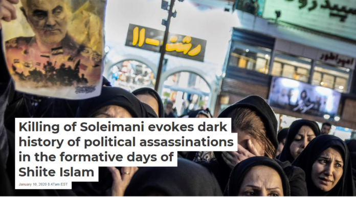 Killing of Soleimani evokes dark history of political assassinations in the formative days of Shiite Islam