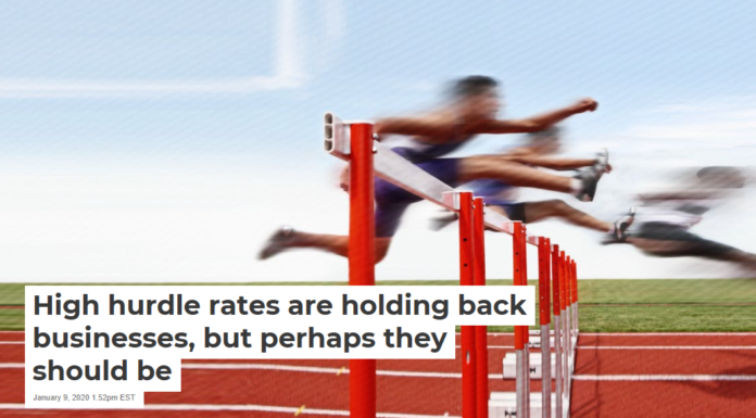 High hurdle rates are holding back businesses, but perhaps they should be