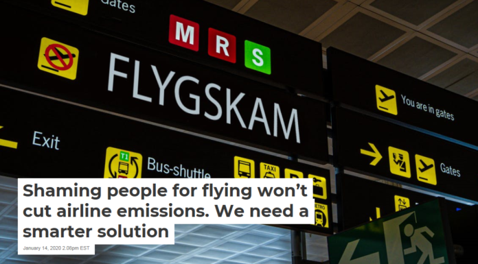 Shaming people for flying won’t cut airline emissions. We need a smarter solution