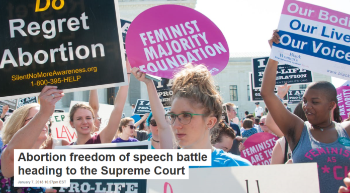 Abortion freedom of speech battle heading to the Supreme Court