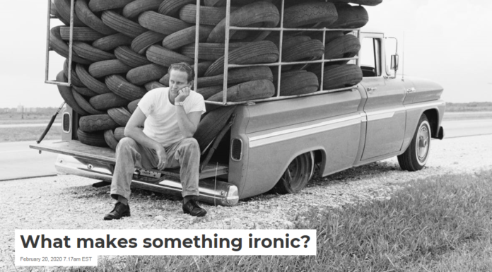What makes something ironic?