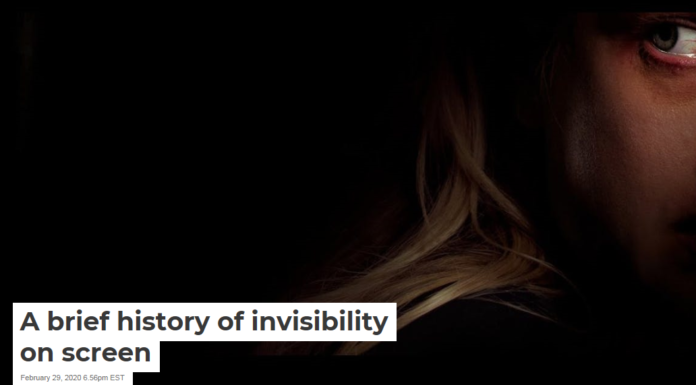 A brief history of invisibility on screen