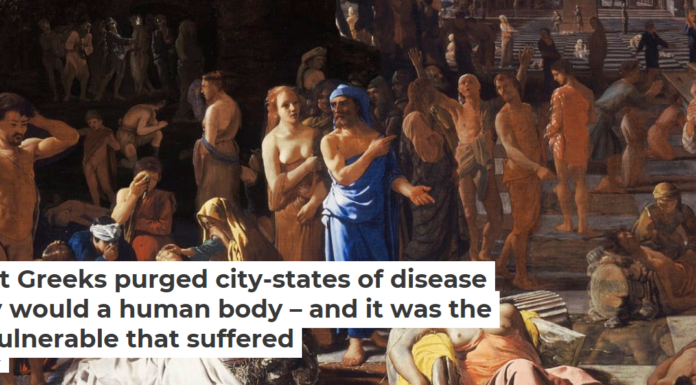 Ancient Greeks purged city-states of disease as they would a human body – and it was the most vulnerable that suffered