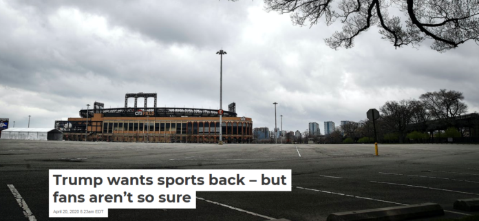 The parking lot of Citifield, the home of the New York Mets, sits empty. AP Photo/John Minchillo