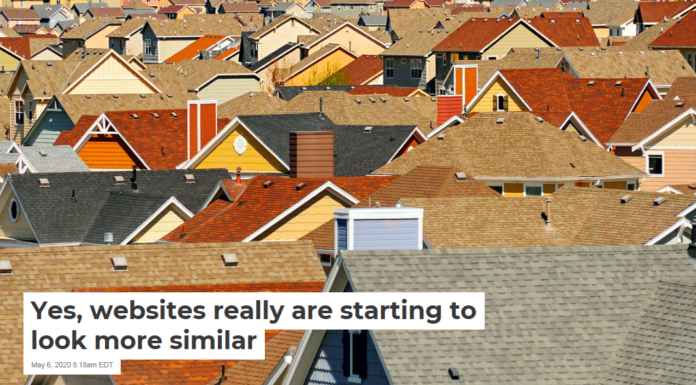 Yes, websites really are starting to look more similar