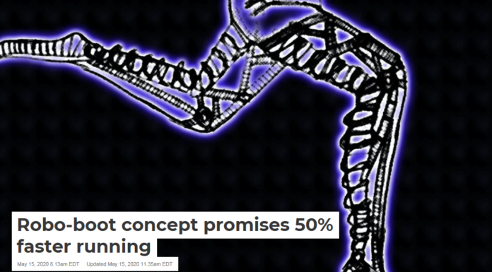 Robo-boot concept promises 50% faster running