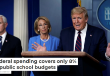 Federal spending covers only 8% of public school budgets