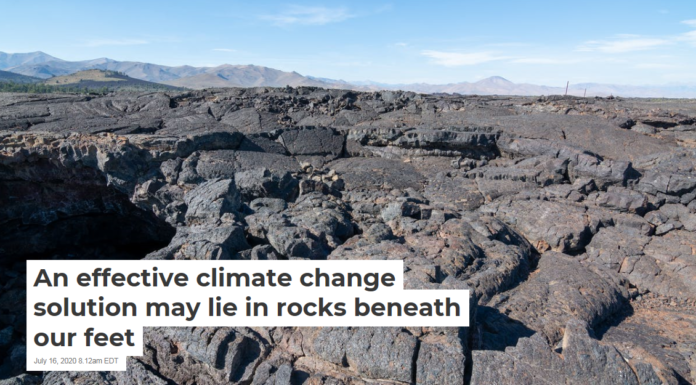 An effective climate change solution may lie in rocks beneath our feet