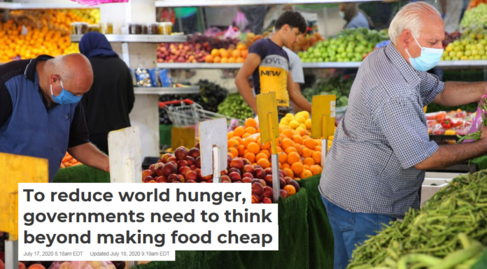 To reduce world hunger, governments need to think beyond making food cheap