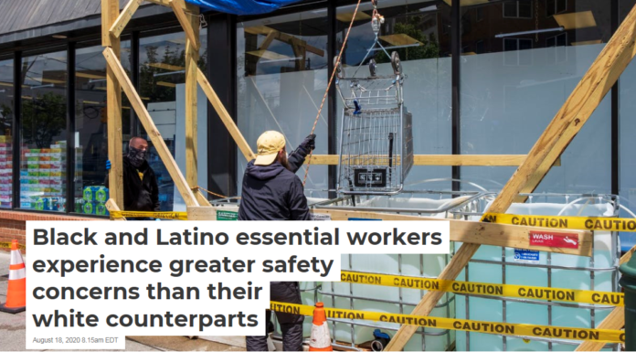 Black and Latino essential workers experience greater safety concerns than their white counterparts