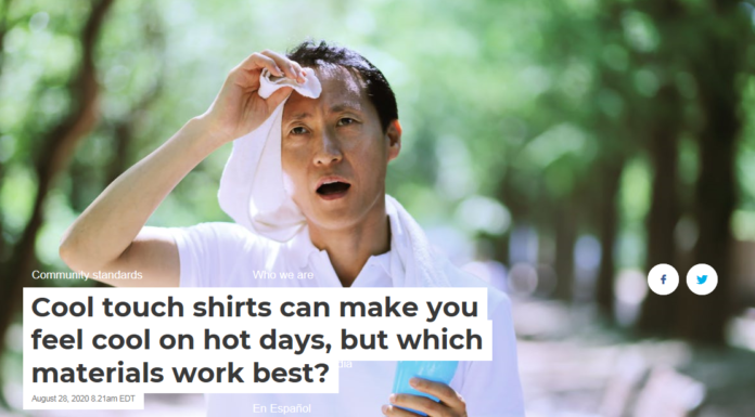 Cool touch shirts can make you feel cool on hot days, but which materials work best?