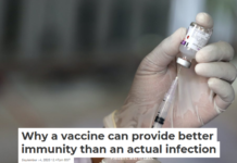 Why a vaccine can provide better immunity than an actual infection