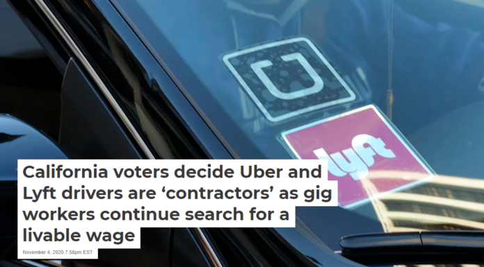 California voters decide Uber and Lyft drivers are ‘contractors’ as gig workers continue search for a livable wage