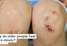Why do older people heal more slowly?
