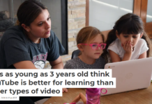 Kids as young as 3 years old think YouTube is better for learning than other types of video