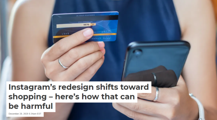 Instagram’s redesign shifts toward shopping – here’s how that can be harmful