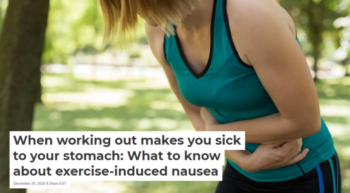 When working out makes you sick to your stomach: What to know about exercise-induced nausea