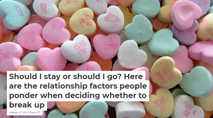 Should I stay or should I go? Here are the relationship factors people ponder when deciding whether to break up