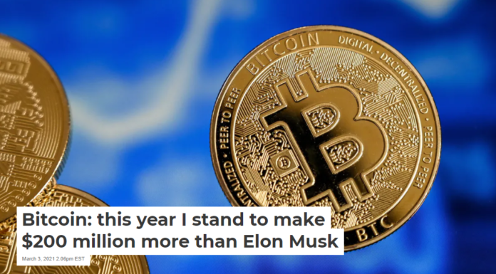 Bitcoin: this year I stand to make $200 million more than Elon Musk