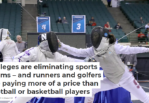 Colleges are eliminating sports teams – and runners and golfers are paying more of a price than football or basketball players