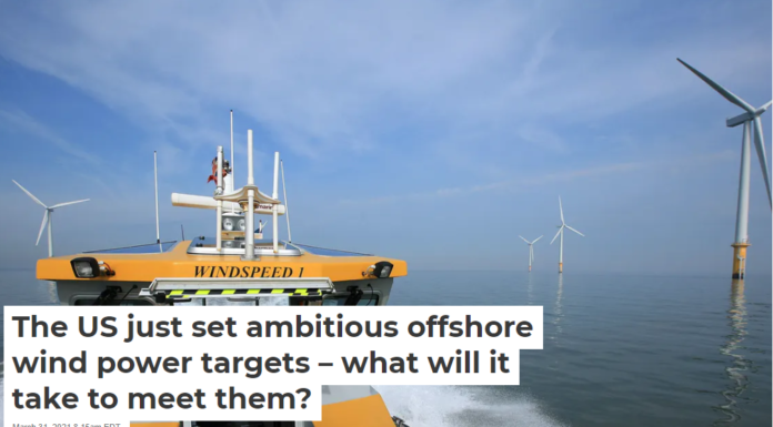 The US just set ambitious offshore wind power targets – what will it take to meet them?