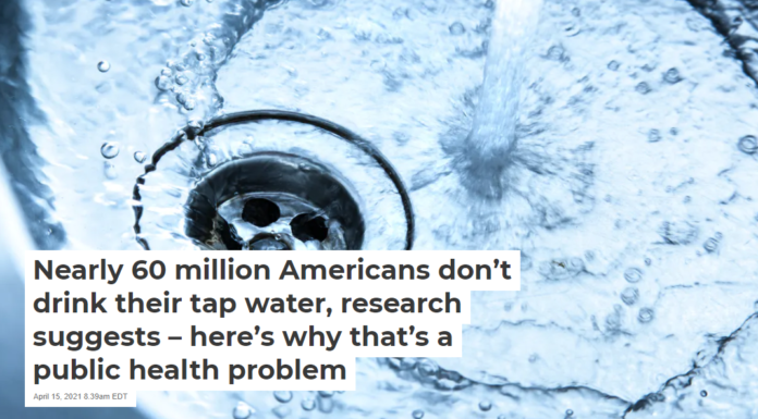 Nearly 60 million Americans don’t drink their tap water, research suggests – here’s why that’s a public health problem