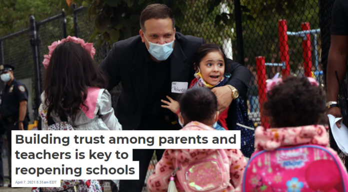 Building trust among parents and teachers is key to reopening schools