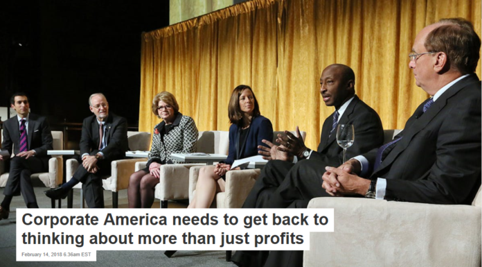 Corporate America needs to get back to thinking about more than just profits