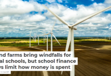 Wind farms bring windfalls for rural schools, but school finance laws limit how money is spent