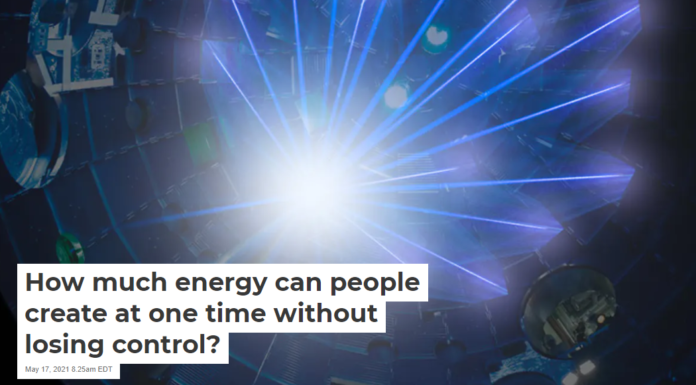 How much energy can people create at one time without losing control?
